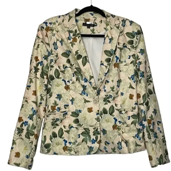 Smashed Lemon Floral/Butterfly Blazer Size 10 - Picture 1 of 13